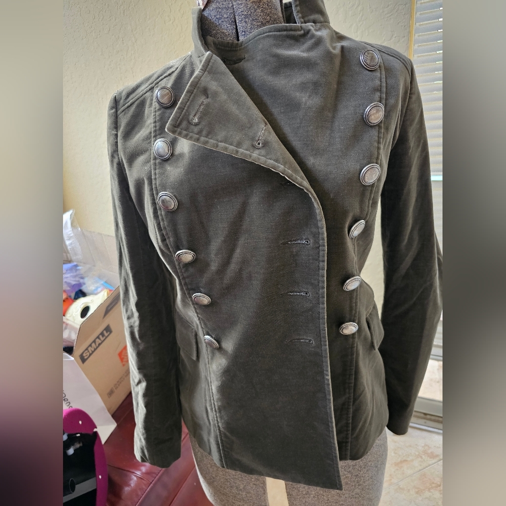 Olive Green Velvet Jacket
